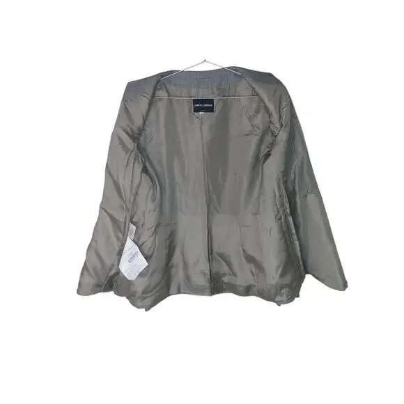 Giorgio Armani Gray Wool Silk Blend Jacket Blazer Size 46 (US 12) Made in Italy - Picture 4 of 16
